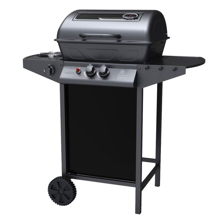 Boss Grill Louisiana - 2 Burner Gas BBQ Grill with Side Burner - Black - Image 9
