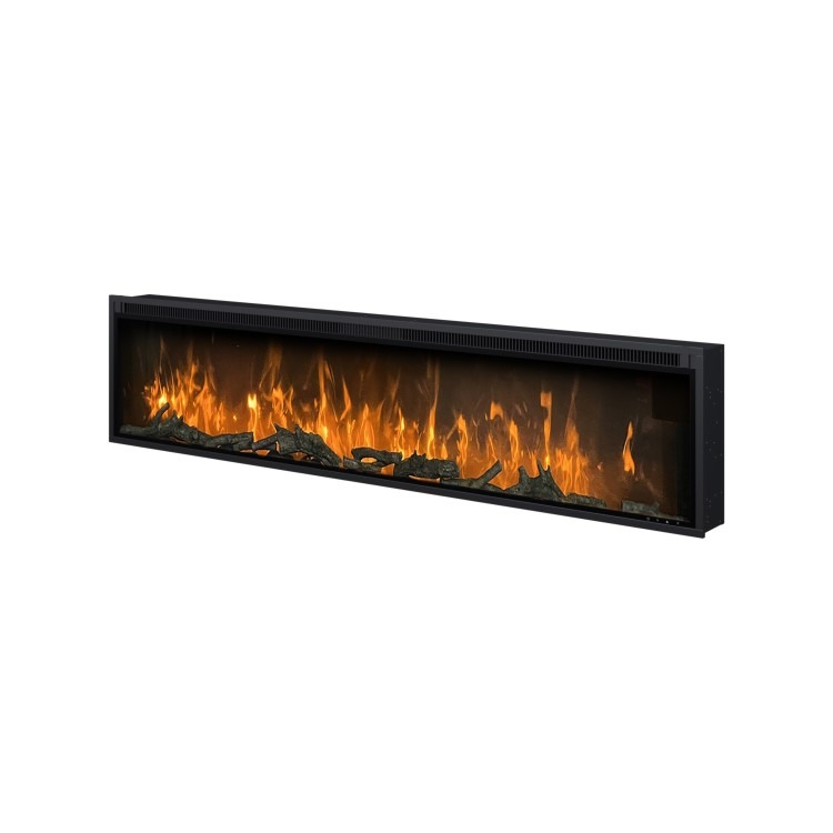 Black Slimline Inset Electric Media Wall Smart Fire Place - 70 Inch - AmberGlo - Image 8