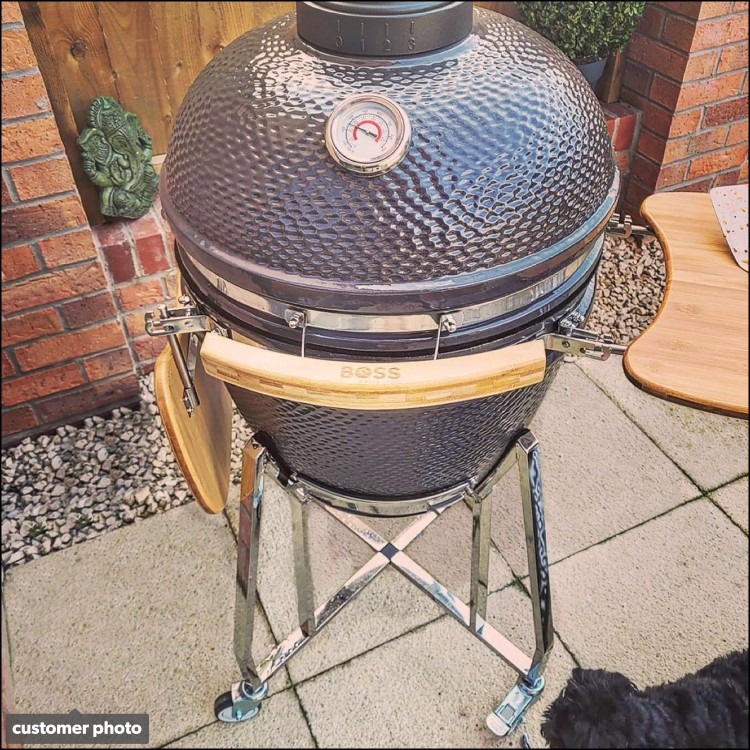 Boss Grill The Egg - 18 Inch Ceramic Kamado Style Charcoal Egg BBQ Grill - Image 5