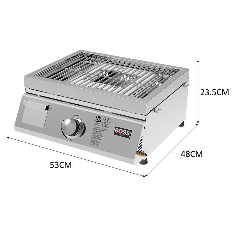 Boss Grill 3-in-1 Gas BBQ Griddle and Pizza Oven - Stainless Steel - Image 6