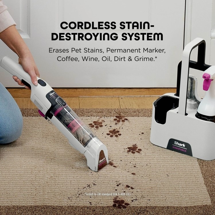 Shark HX100UKT Stainforce Cordless Handheld Vacuum Cleaner. Lightweight portable and powerful with pet hair tool - Image 9