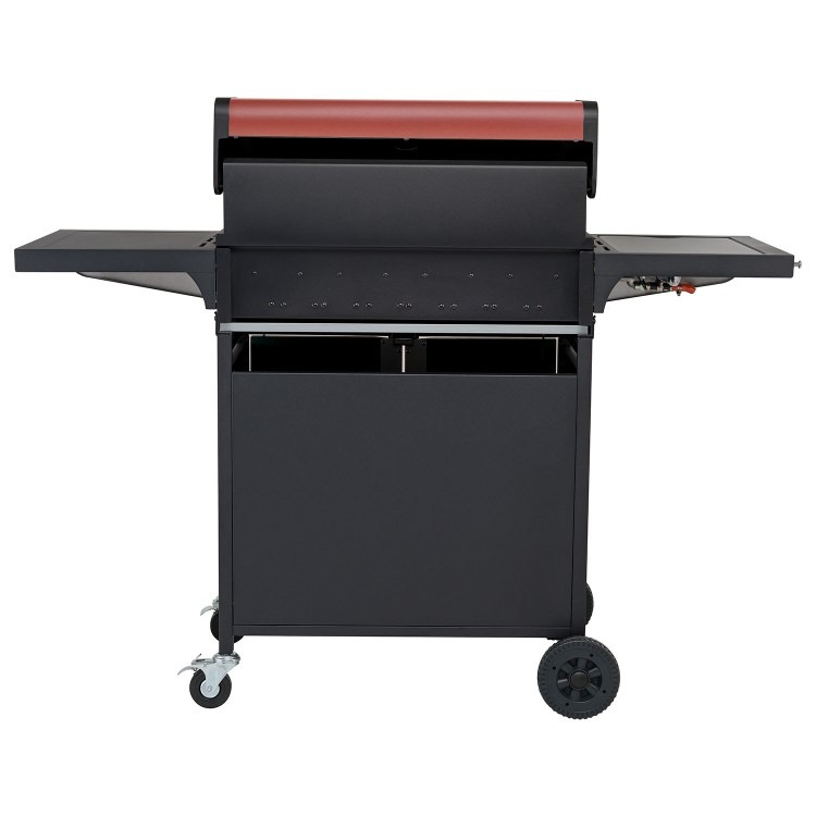 Boss Grill Kentucky Premium - 4 Burner Gas BBQ Grill with Side Burner - Red - Image 10