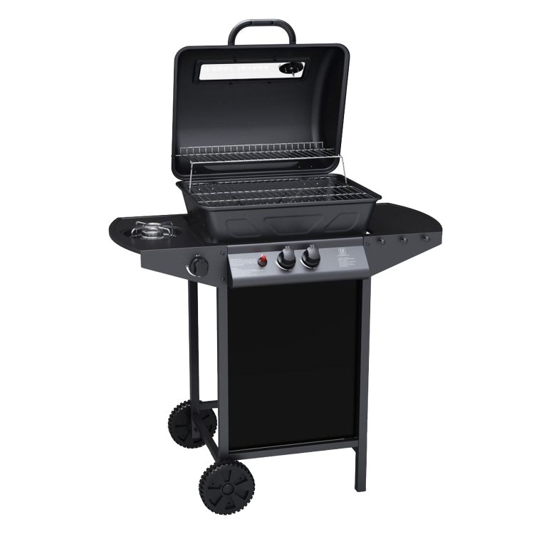 Boss Grill Louisiana - 2 Burner Gas BBQ Grill with Side Burner - Black - Image 10