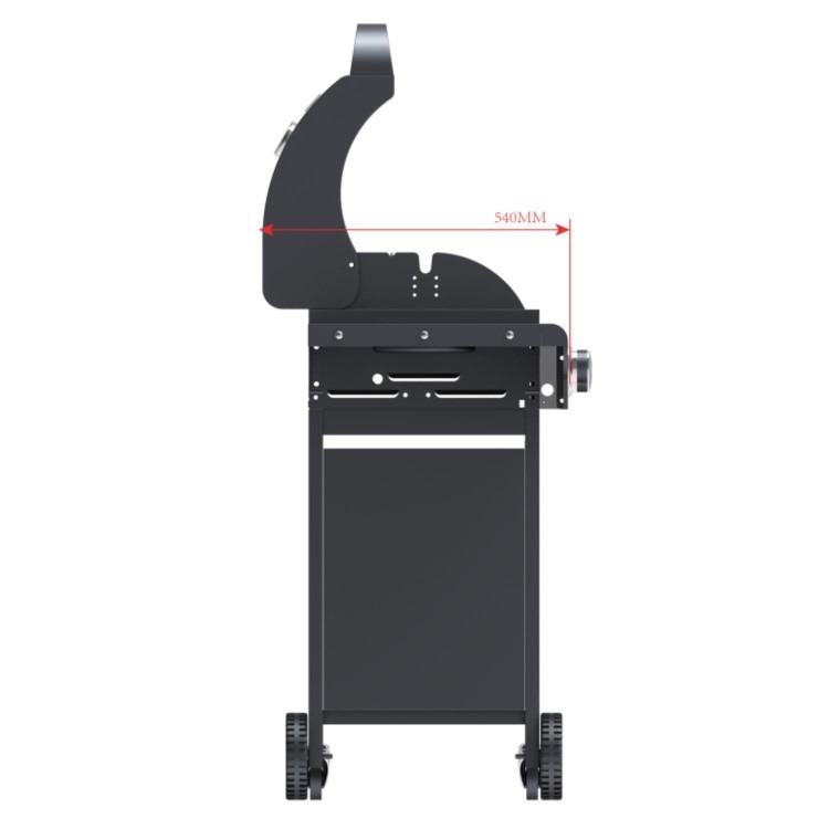 Boss Grill Kentucky Premium - 4 Burner Gas BBQ Grill with Side Burner - Black - Image 11