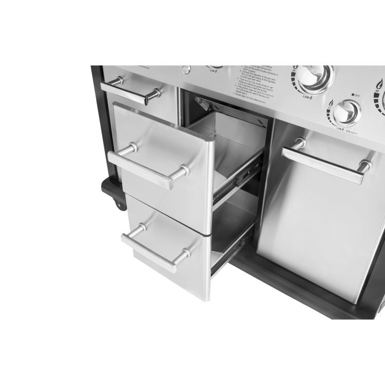 Monster Grill 6 Burner Double Header Gas BBQ - Stainless Steel - Image 11