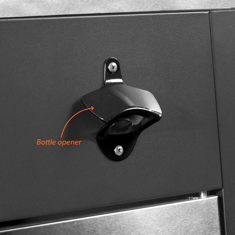 Boss Grill Outdoor Kitchen - 4 Burner Gas BBQ Grill with Beverage Cooler and Sink - Black - Image 9