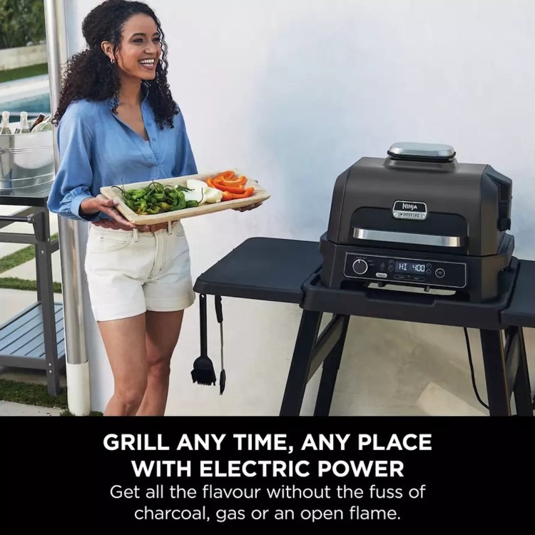 Ninja OG850UK Woodfire XL Electric BBQ Grill & Smoker - Black/Grey - Image 10