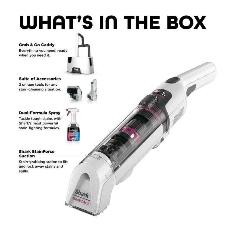 Shark HX100UKT Stainforce Cordless Handheld Vacuum Cleaner. Lightweight portable and powerful with pet hair tool - Image 12