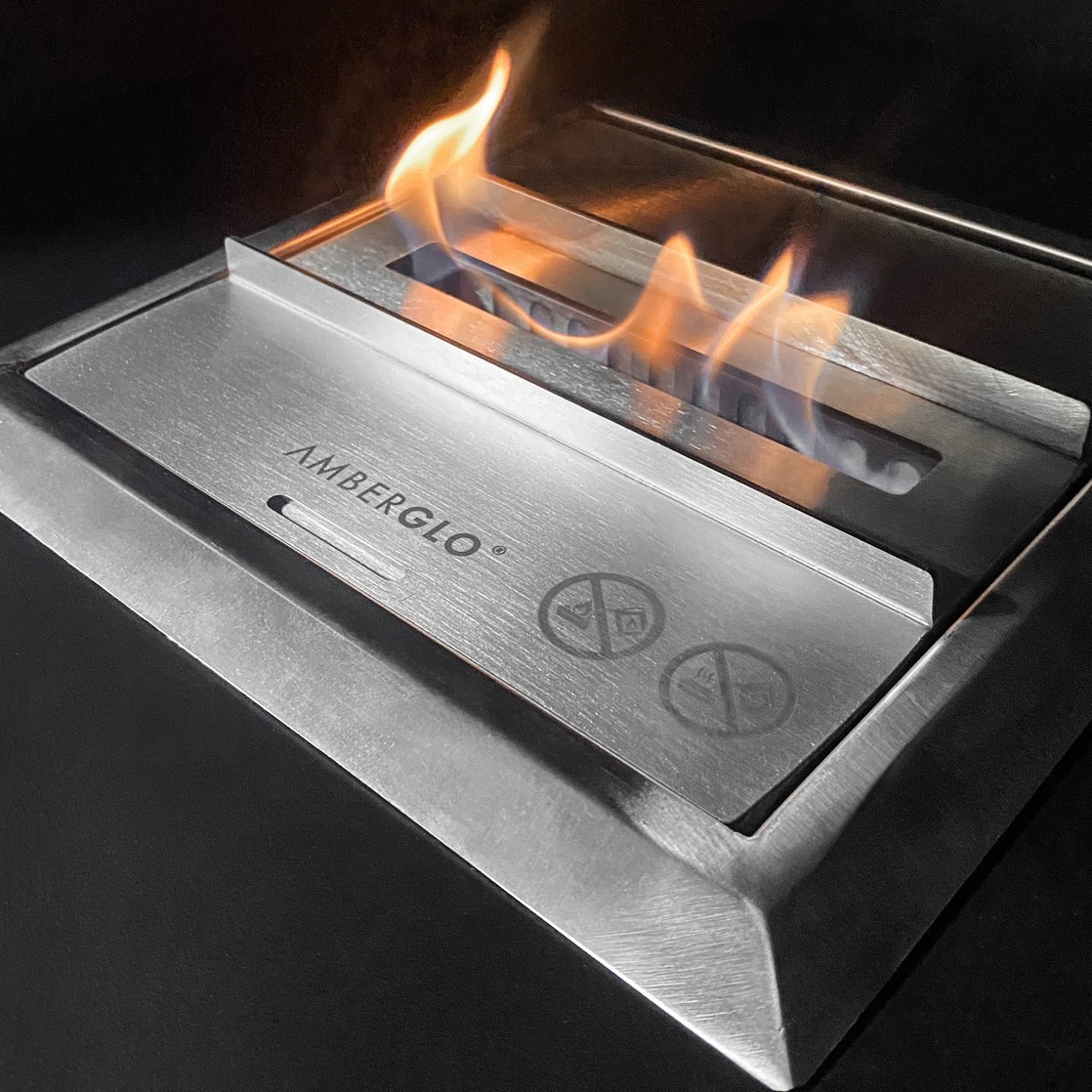 Modern Black Bioethanol Hanging Fire - AmberGlo - Image 3