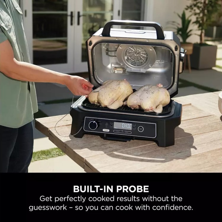 Ninja OG850UK Woodfire XL Electric BBQ Grill & Smoker - Black/Grey - Image 8