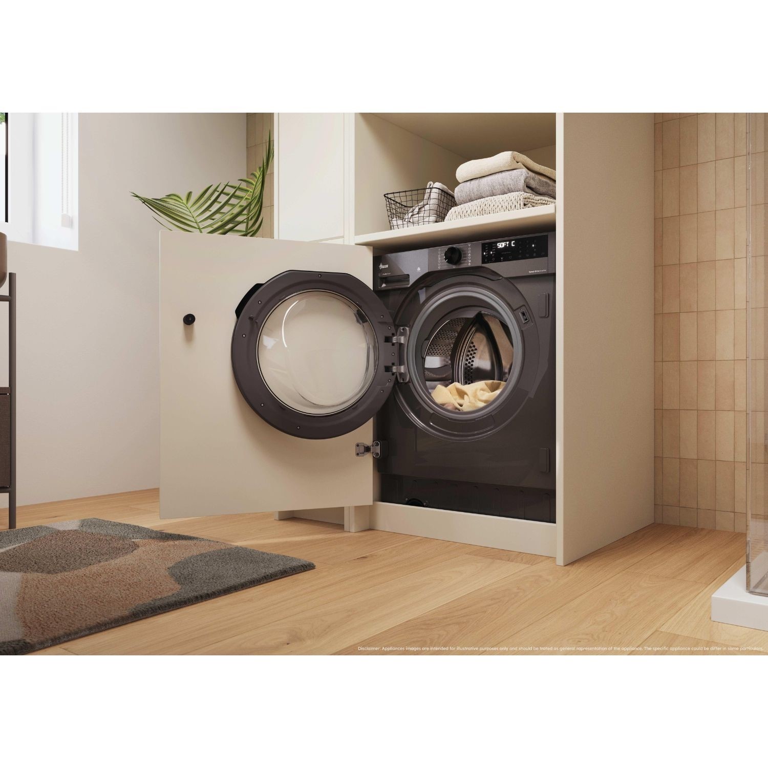 Hoover H-Wash & Dry 400 Pro 9kg Wash 6kg Dry 1600rpm Integrated Washer Dryer - Anthracite Grey - Image 6
