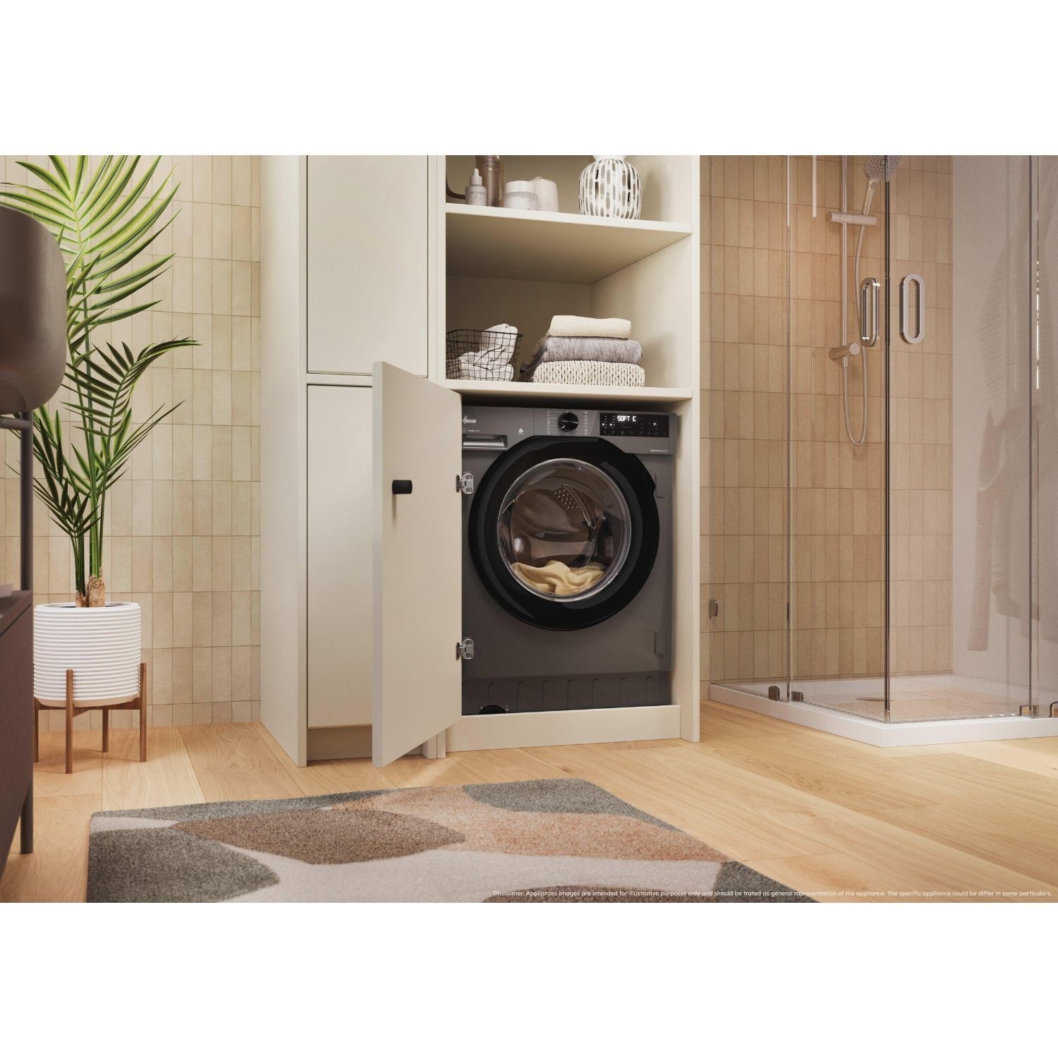 Hoover H-Wash & Dry 400 Pro 9kg Wash 6kg Dry 1600rpm Integrated Washer Dryer - Anthracite Grey - Image 5