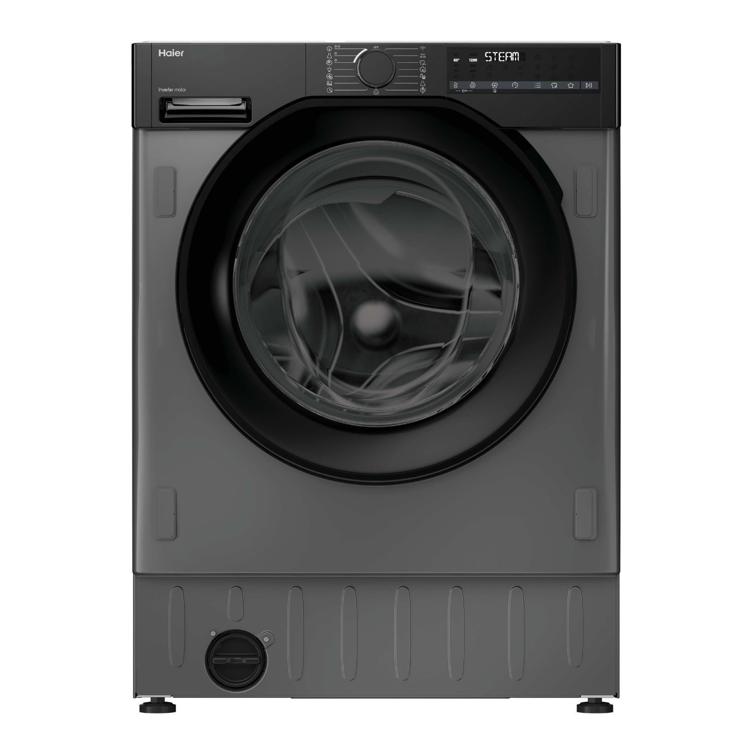 Haier Series 6 9kg Wash 6kg Dry 1600rpm Integrated Washer Dryer - Anthracite Grey