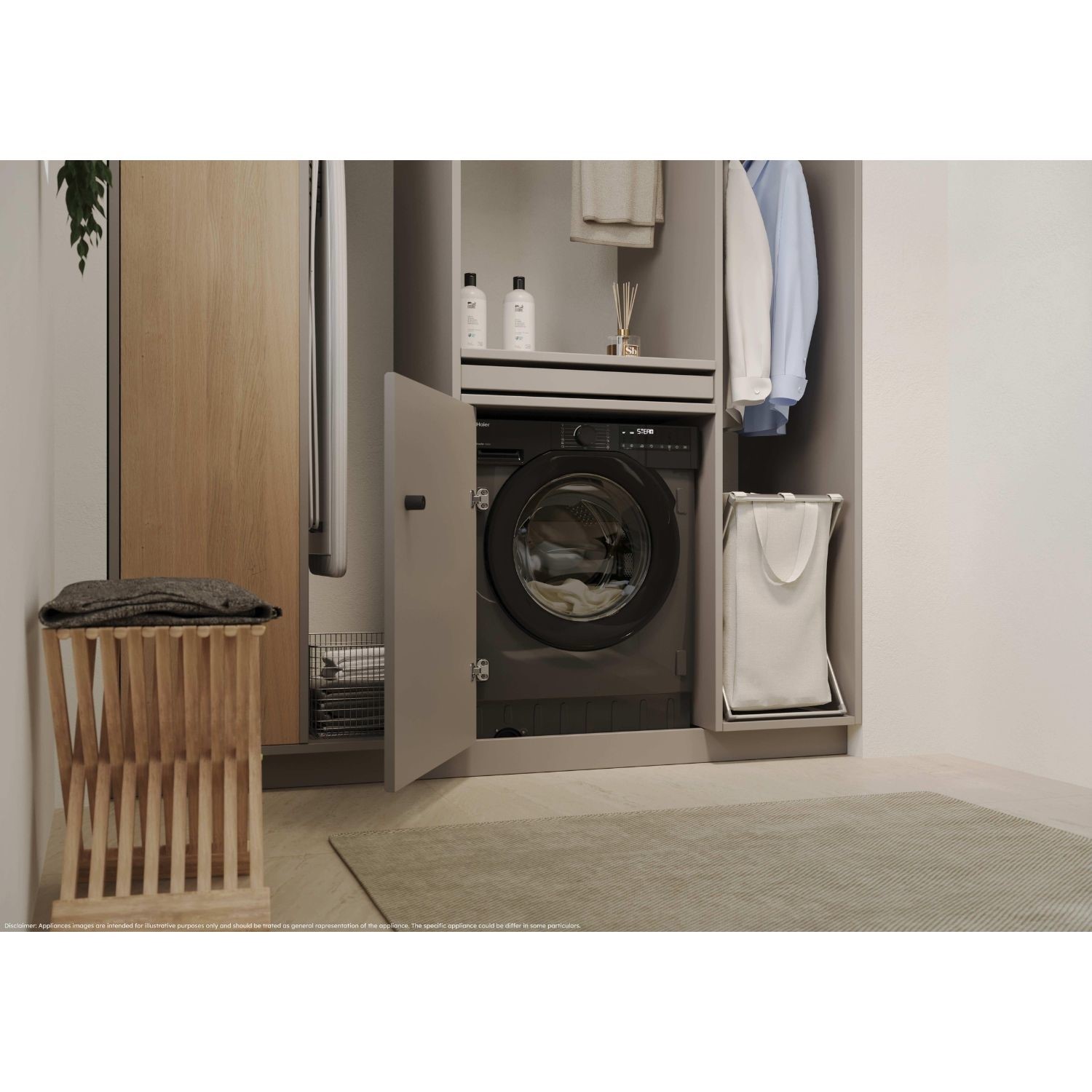 Haier Series 6 9kg Wash 6kg Dry 1600rpm Integrated Washer Dryer - Anthracite Grey - Image 2