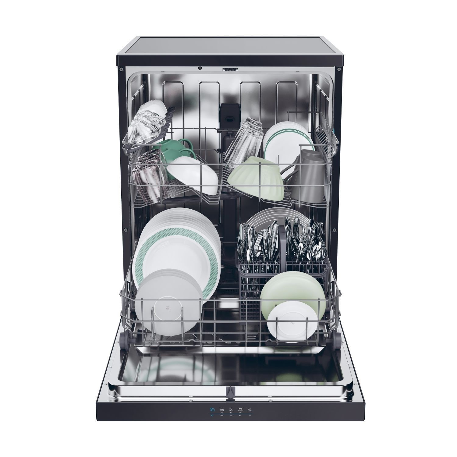 Candy Rapido Freestanding Dishwasher - C-Rated Black - Image 8