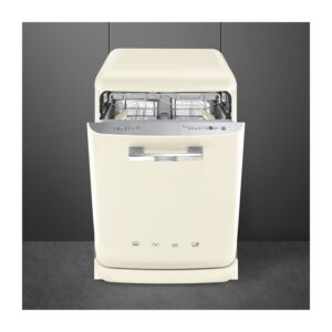 Smeg Retro Freestanding Dishwasher - B-Rated, Cream
