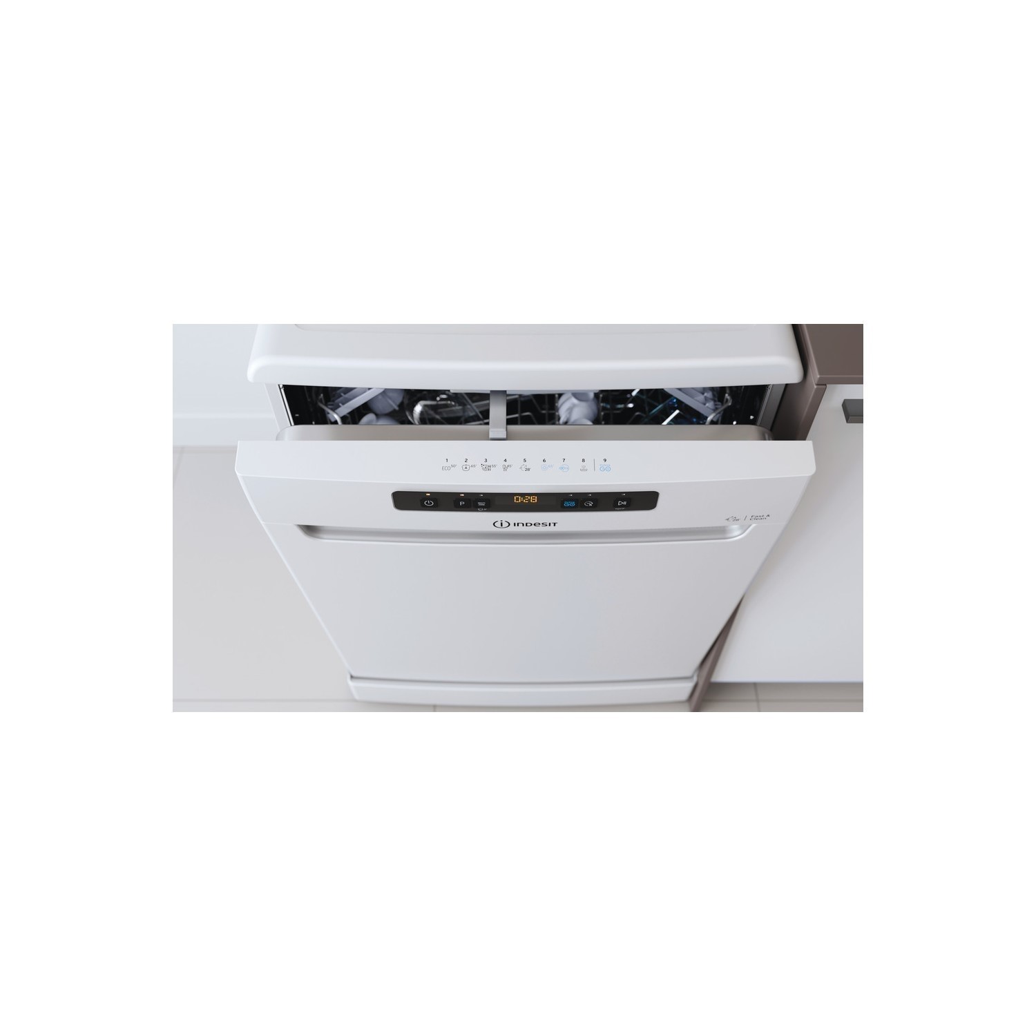 Indesit Fast&Clean Freestanding Dishwasher - D-Rated White - Image 6