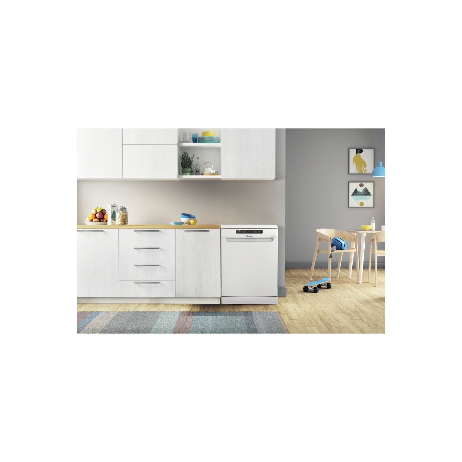 Indesit Fast&Clean Freestanding Dishwasher - D-Rated White - Image 2