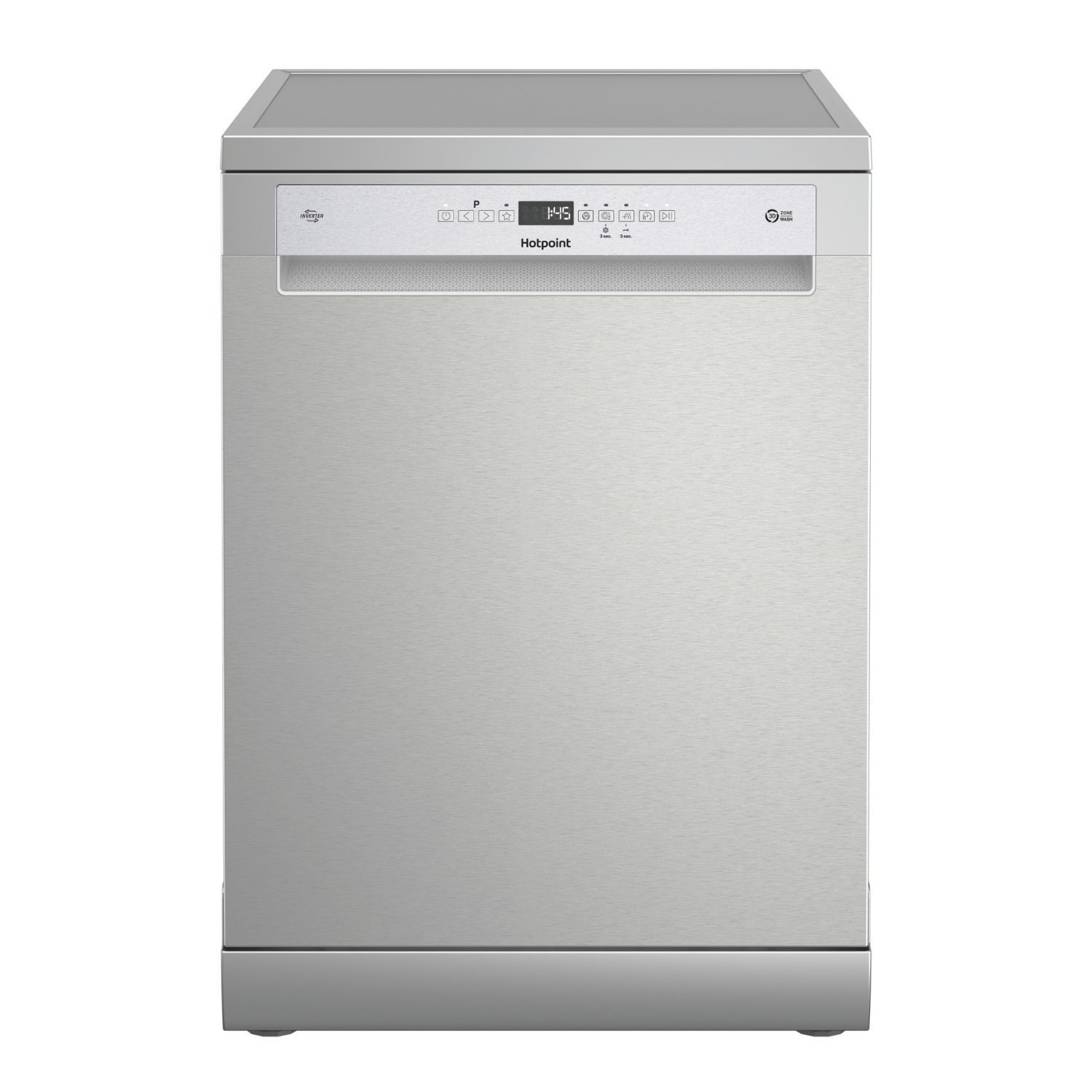 Hotpoint Hydroforce Freestanding Dishwasher - Maxi Space B-Rated Stainless Steel