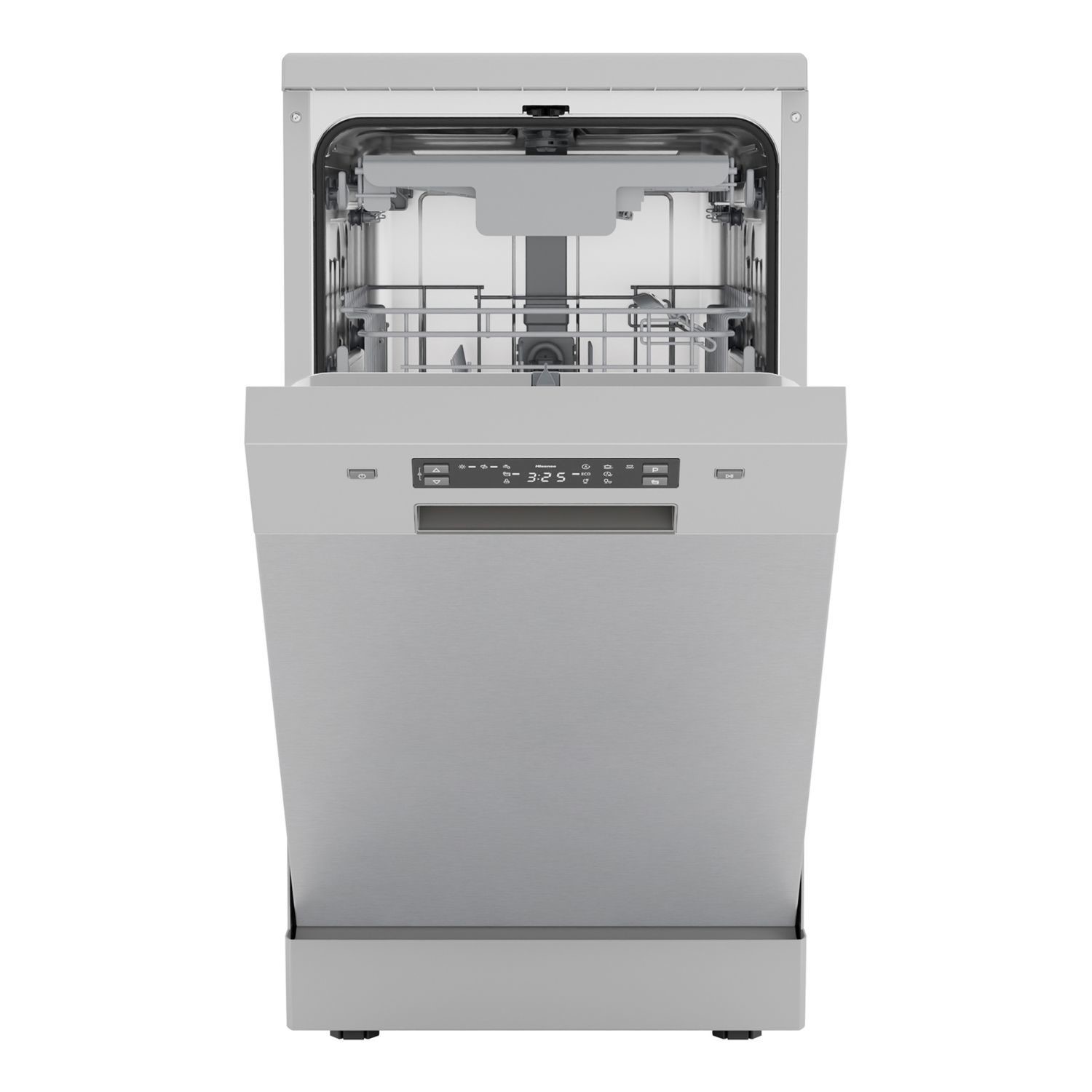 Hisense Hi4 Freestanding Dishwasher - Auto dry B-Rated Silver - Image 2
