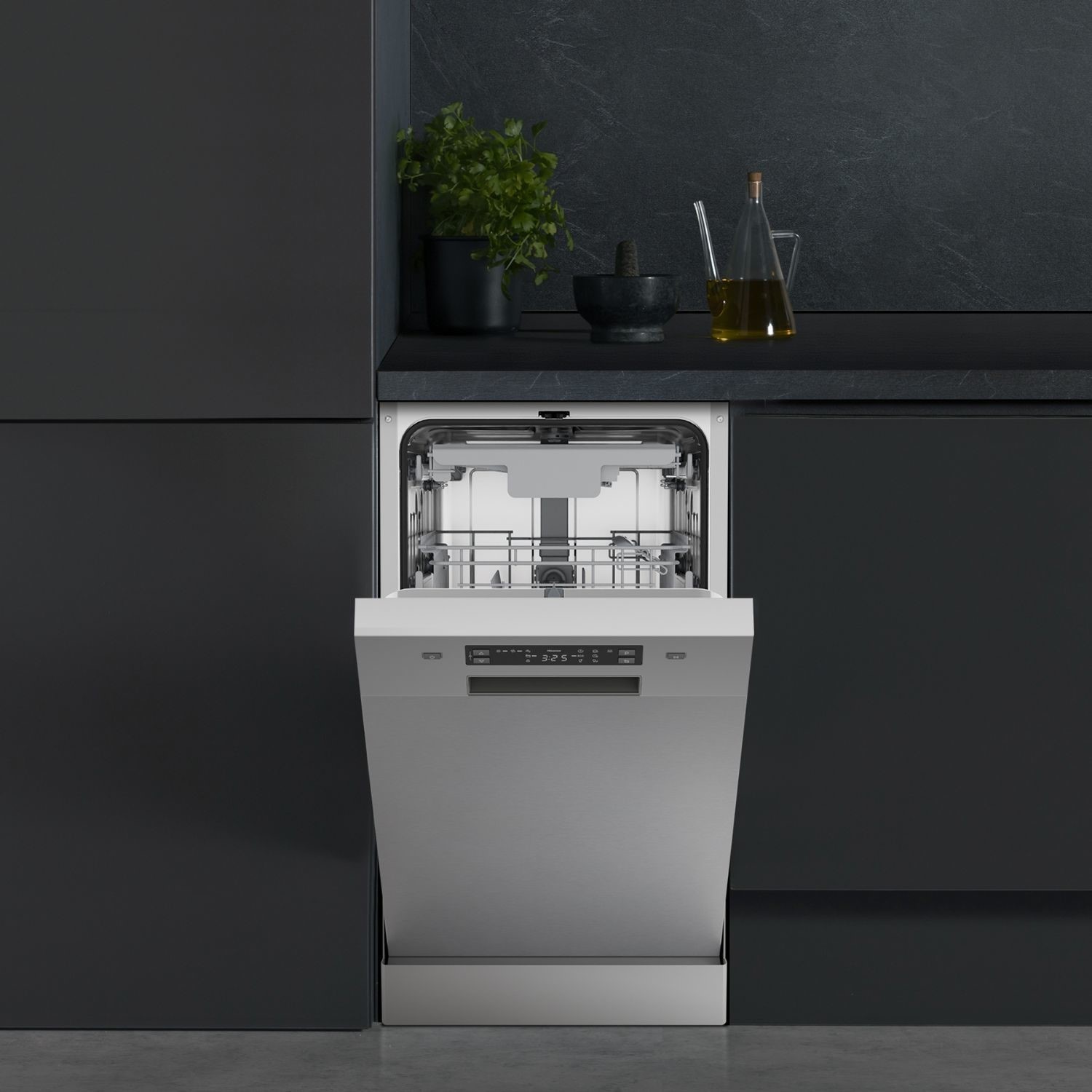 Hisense Hi4 Freestanding Dishwasher - Auto dry B-Rated Silver - Image 6