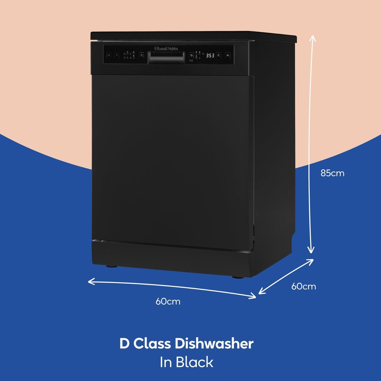 Russell Hobbs Freestanding Dishwasher - Black - Image 6