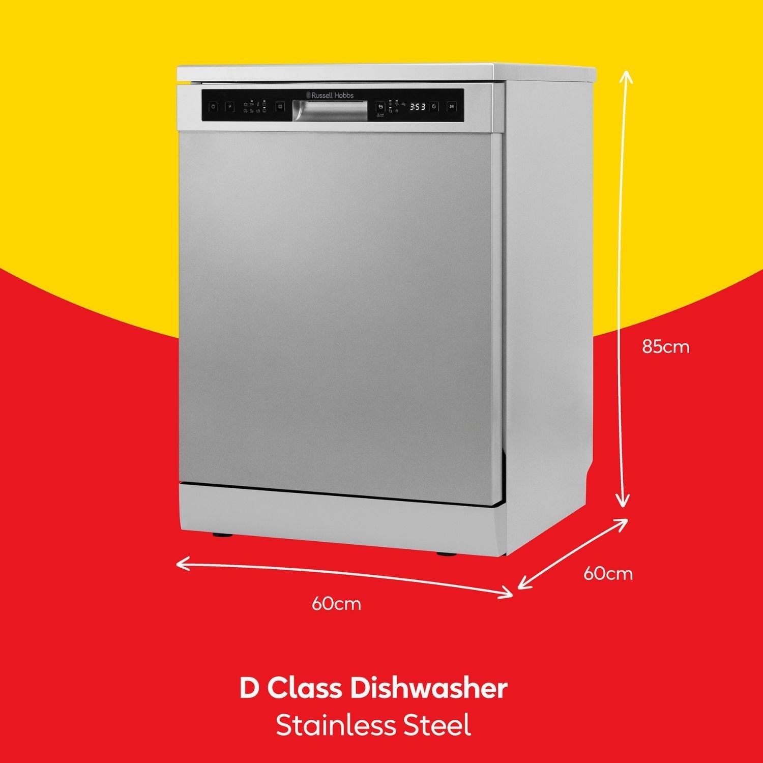 Russell Hobbs Freestanding Dishwasher - Stainless Steel - Image 6