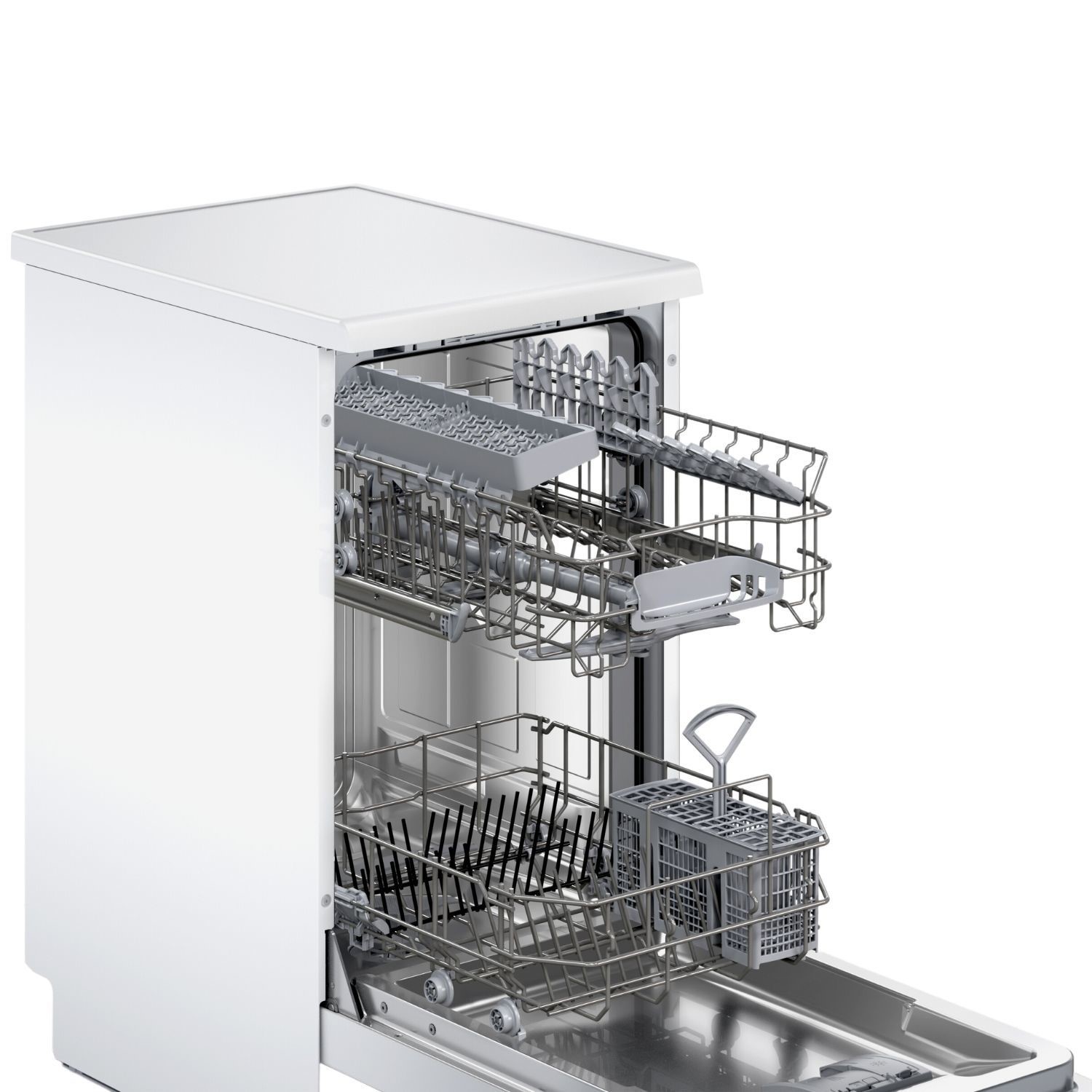 Bosch Series 2 Freestanding Slimline Dishwasher - Smart Wi-Fi, White - Image 3