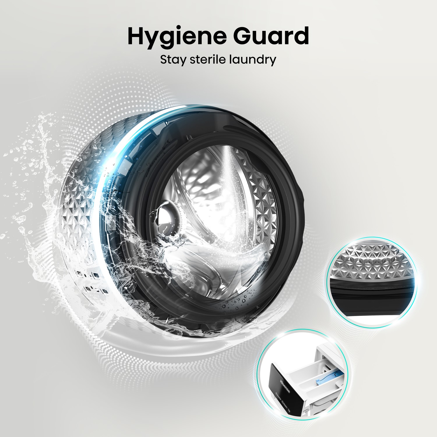 Hisense 3S Series 8kg Wash 5kg Dry 1400rpm Washer Dryer - White - Image 5