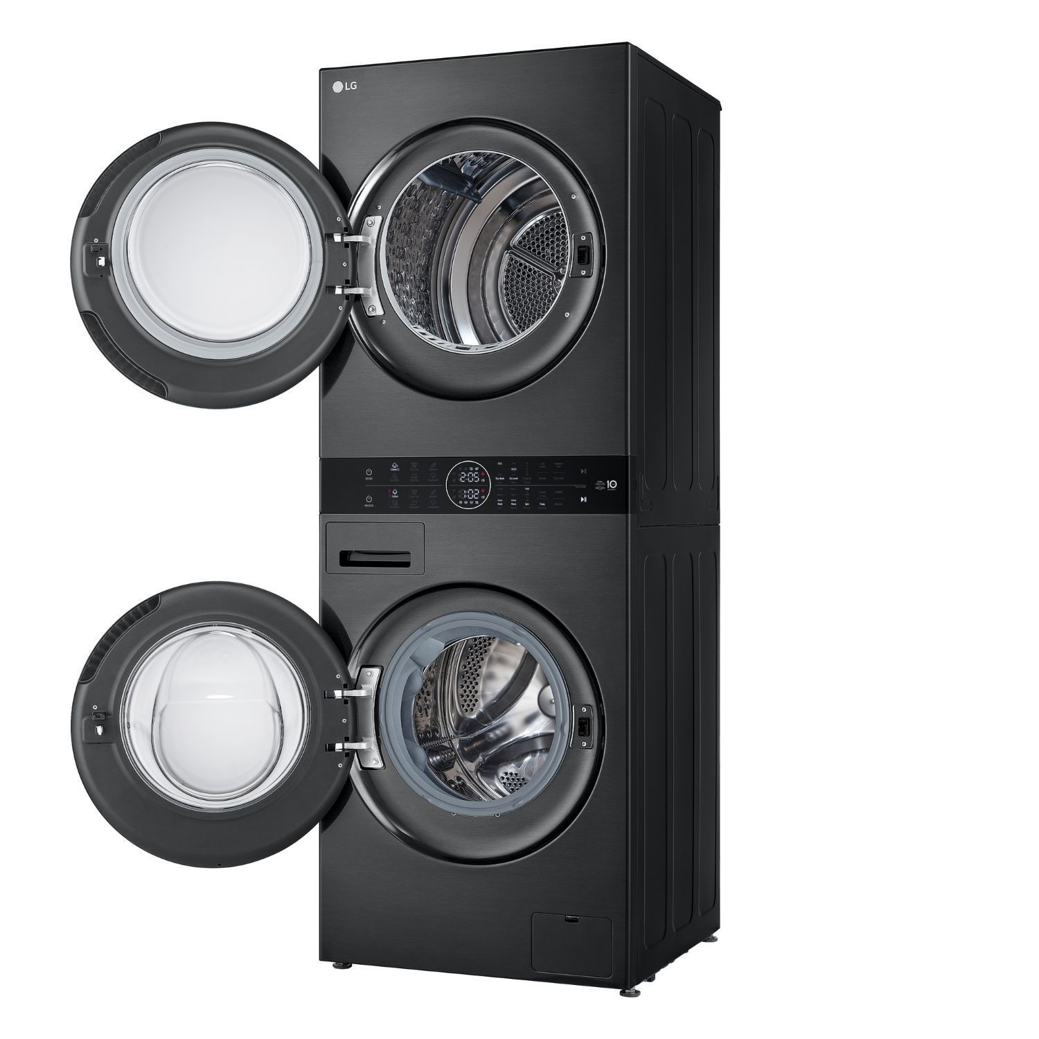 LG WashTower 12kg Wash 10kg Dry 1400rpm Stacked Washer Dryer - Black - Image 8