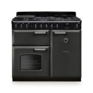 Rangemaster Classic Deluxe 100cm Dual Fuel Range Cooker - Slate & Chrome