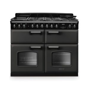 Rangemaster Classic Deluxe 110cm Base Cavity Dual Fuel Range Cooker - Slate & Chrome