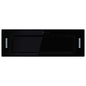 electriQ 90cm Glass Canopy Cooker Hood - Black