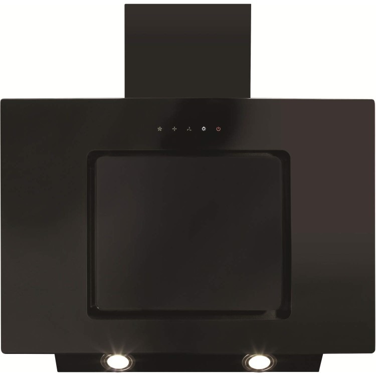 CDA 70cm Angled Chimney Cooker Hood - Black
