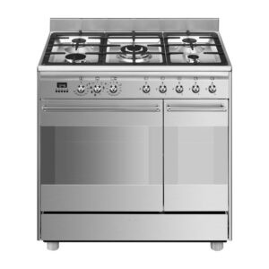 Smeg Concert 90cm Dual Fuel Range Cooker - Stainless Steel