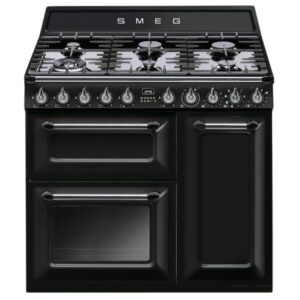Smeg Victoria 90cm Dual Fuel Range Cooker - Black