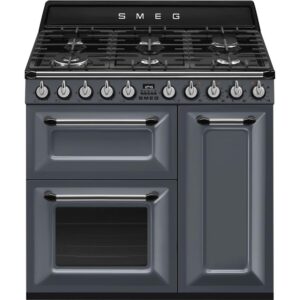 Smeg Victoria 90cm Dual Fuel Range Cooker - Slate Grey