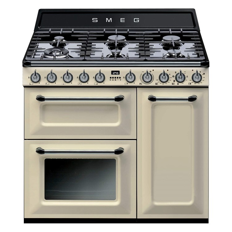 Smeg Victoria 90cm Dual Fuel Range Cooker - Cream