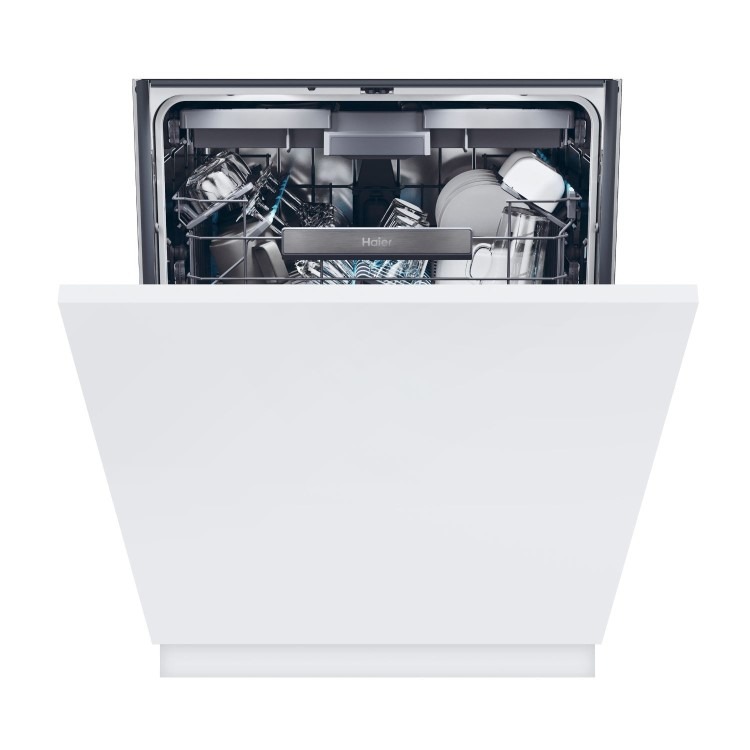 Haier Washlens Series 6 Integrated Dishwasher - Smart Wi-Fi, B-Rated, Black control panel