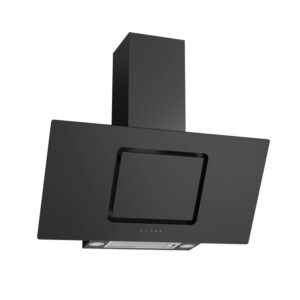 electriQ 100cm Angled Chimney Cooker Hood - Black