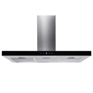electriQ 90cm Slimline Touch Control Cooker Hood - Stainless Steel