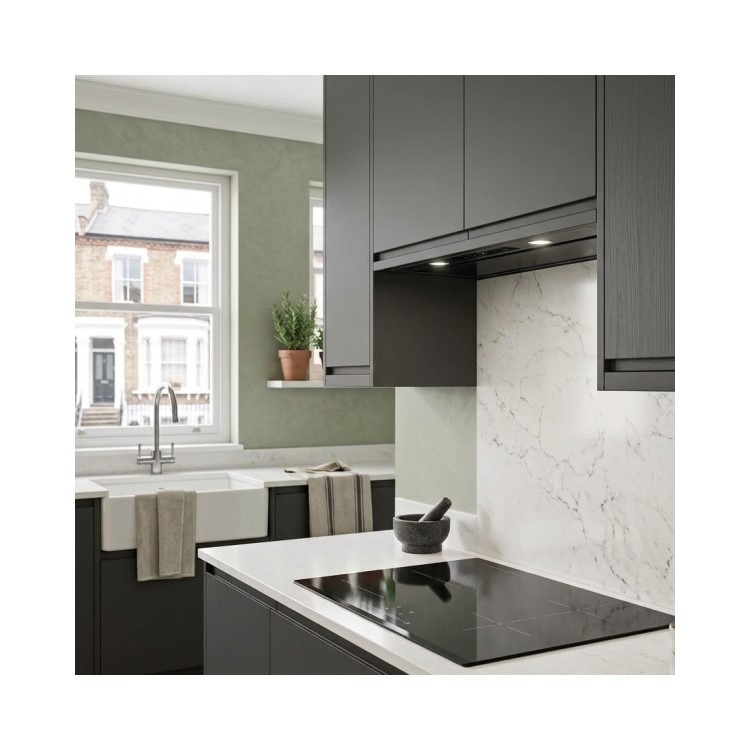 electriQ 52cm Canopy Cooker Hood - Black - Image 2