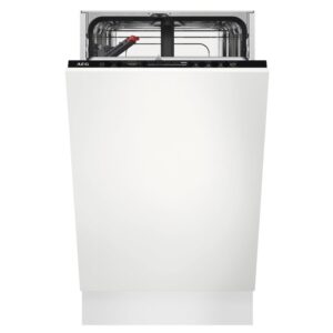 AEG 7000 GlassCare Integrated Slimline Dishwasher - D-Rated Black Control Panel