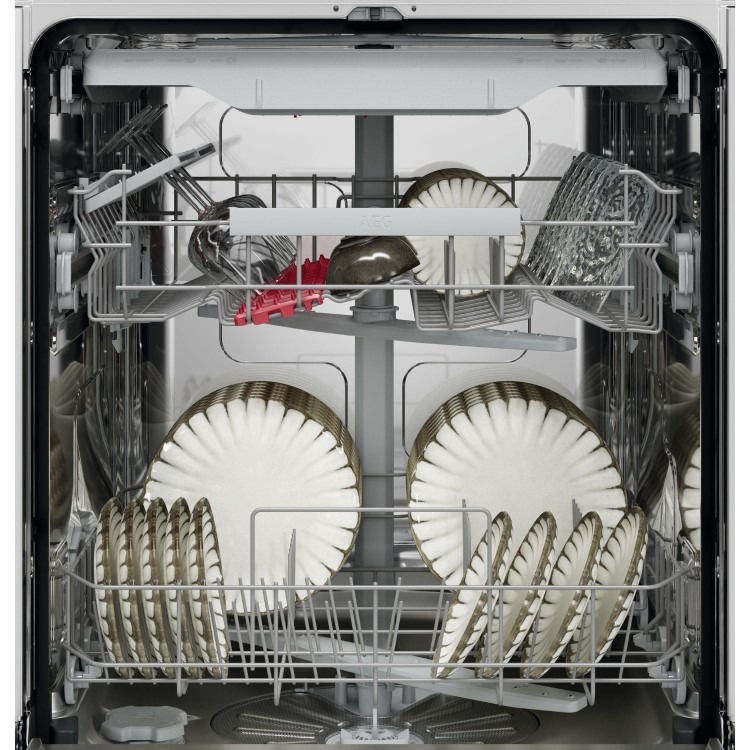 AEG 5000 AirDry Integrated Dishwasher - Black control panel C-rated - Image 2