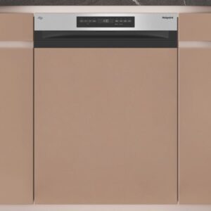 Hotpoint Maxi Space Semi-Integrated Dishwasher - C-Rated Silver control panel