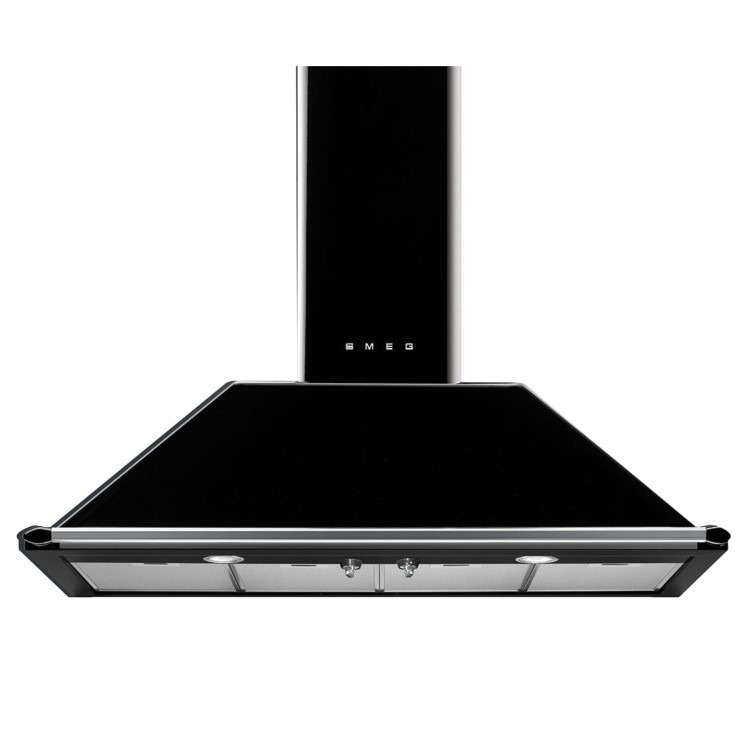 Smeg Victoria 110cm Chimney Cooker Hood - Black - Image 2