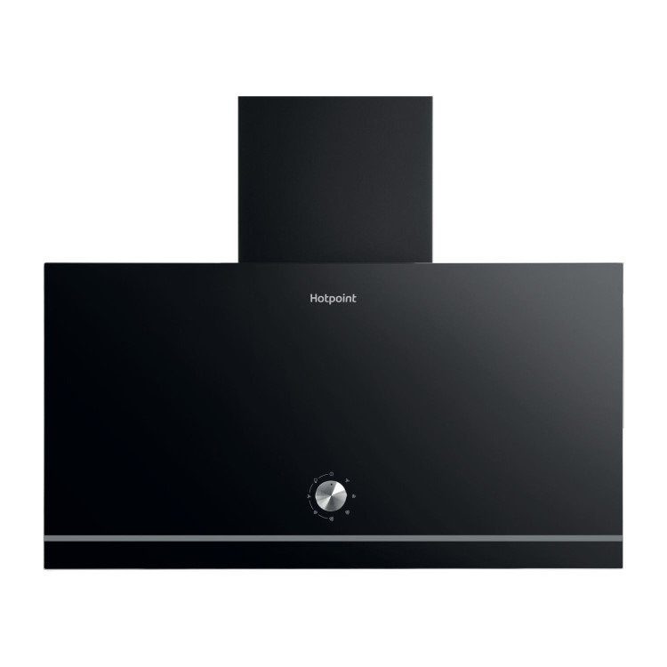 Hotpoint 60cm Chimney Cooker Hood - Black - Image 2