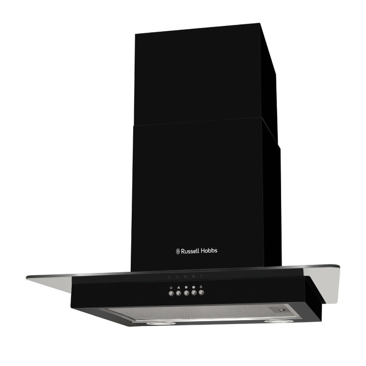 Russell Hobbs 60cm Flat Glass Chimney Cooker Hood - Black - Image 2