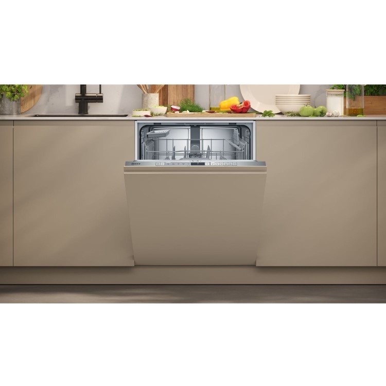 Neff N30 Integrated Dishwasher - Smart Wi-Fi, D-Rated, Silver control panel - Image 2
