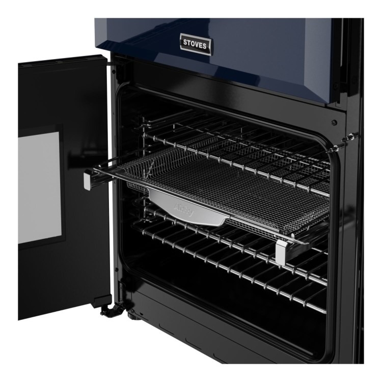 Stoves Richmond DX 90cm Dual Fuel Range Cooker - Midnight Blue - Image 2